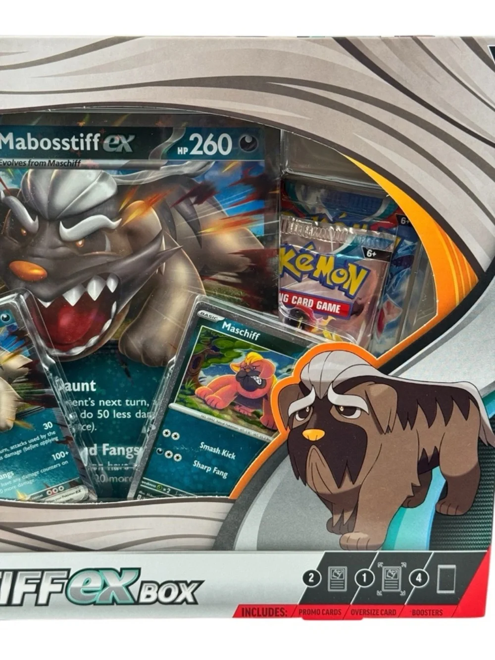 Pokemon TCG Mabosstiff ex Collection Box Kit Promo Factory Sealed Oversize Card